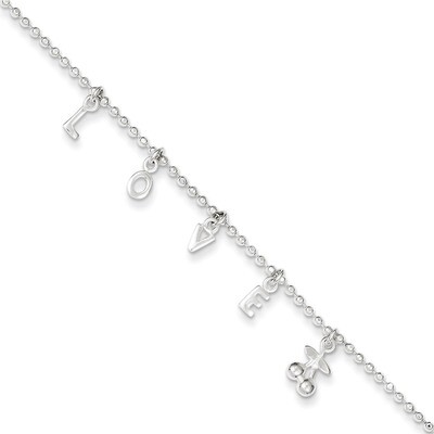 10 Inch Extension Anklet Sterling Silver QG3169-10, MPN: QG3169-10, 886774988740