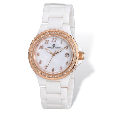 Charles Hubert White Ceramic 38mm Watch Ladies XWA4814, MPN: XWA4814, 848870007176