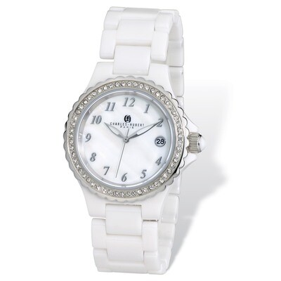 Charles Hubert White Ceramic 38mm Watch Ladies XWA4813, MPN: XWA4813, 848870007169