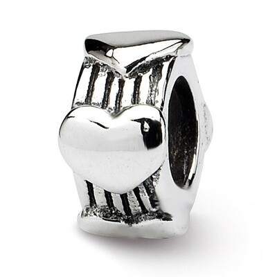 Heart Bead - Sterling Silver QRS192, MPN: QRS192, 883957720333