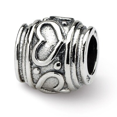 Heart Bead - Sterling Silver QRS193, MPN: QRS193, 883957720340