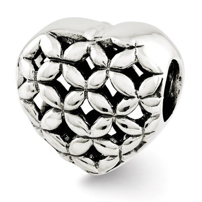 Heart Bead - Sterling Silver QRS2652, MPN: QRS2652, 886774991412