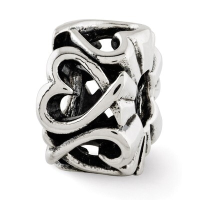 Hearts Bead - Sterling Silver QRS2969, MPN: QRS2969, 886774991344