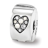 Swarovski Heart Clip Bead - Sterling Silver QRS3436, MPN: QRS3436, 886774963273