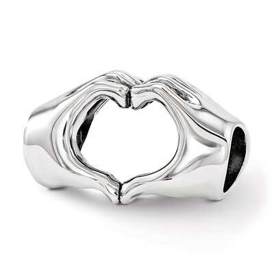Heart Hands Bead Sterling Silver QRS3233, MPN: QRS3233, 886774578651