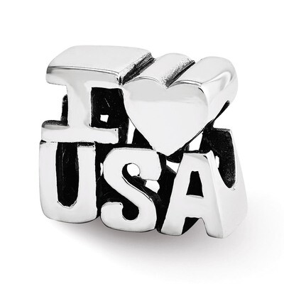 I HEART USA Bead - Sterling Silver QRS3525, MPN: QRS3525, 886774964652