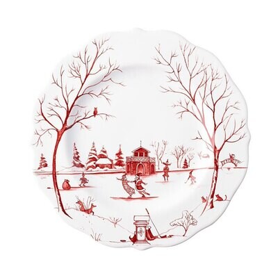 Juliska Country Estate Winter Frolic Ruby InchThe Claus&#39; Christmas Day Inch Dessert Salad Plate CE0…