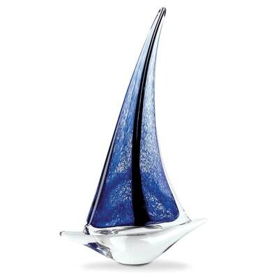 Badash Artistic Blue Glass Sailboat GM23764, MPN: GM23764, 769076013313