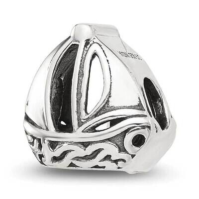 Sailboat Bead Sterling Silver QRS4477, MPN: QRS4477,