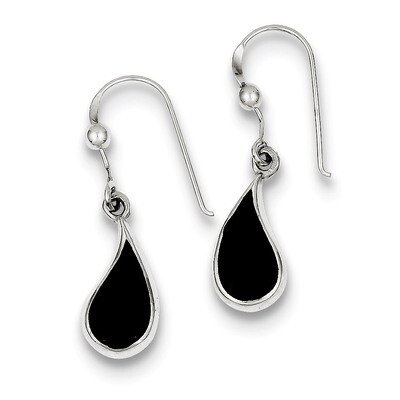 Onyx Earrings Sterling Silver QE2731, MPN: QE2731, 883957924441