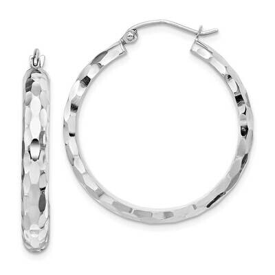Diamond-cut Hoop Earrings 14k White Gold TF1587, MPN: TF1587, 883957937106
