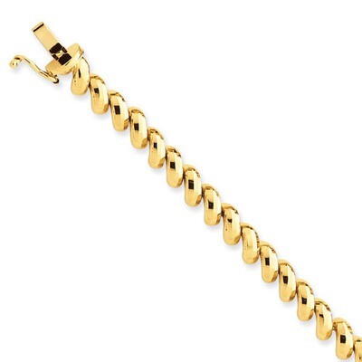Faceted San Marco Bracelet 7 Inch 14k Gold FSM8-7, MPN: FSM8-7, 886774565033