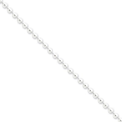20 Inch 4mm Beaded Necklace Sterling Silver QK29-20, MPN: QK29-20, 883957956305