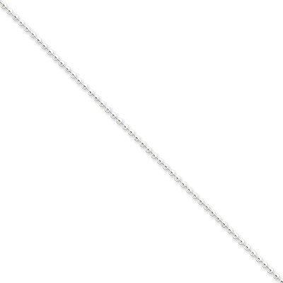 20 Inch 2mm Beaded Necklace Sterling Silver QK27-20, MPN: QK27-20, 883957080673