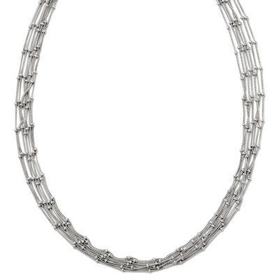 Leslie&#39;s Seven Strand Beaded Necklace - Sterling Silver HB-QLF141-18, MPN: QLF141-18, 883957027807