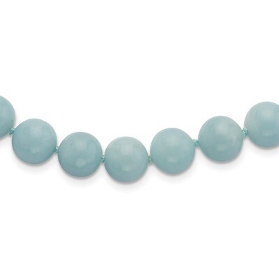 18 Inch 10-10.5mm Smooth Beaded Amazonite Necklace Sterling Silver QH4666-18, MPN: QH4666-18, 81547…