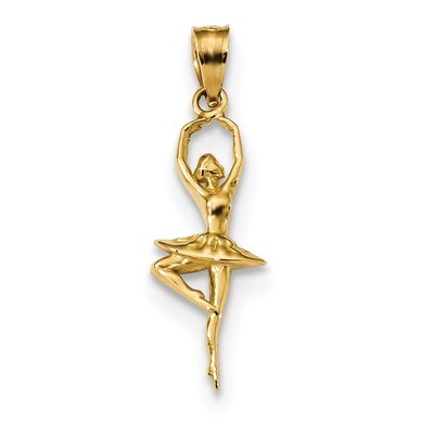 Small Ballerina Pendant 14k Gold Polished K6139, MPN: K6139, 883957838243