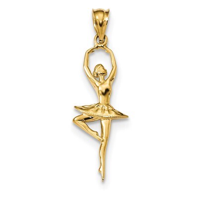 Large Ballerina Pendant 14k Gold Polished K6138, MPN: K6138, 883957148298