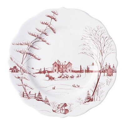 Juliska Country Estate Winter Frolic Ruby Dinner Plate Christmas Eve CE01X/73, MPN: CE01X/73, 81004…