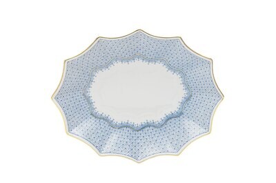 Mottahedeh Cornflower Lace Large Fluted Tray S1478, MPN: S1478,