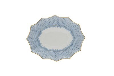 Mottahedeh Cornflower Lace Medium Fluted Tray S1477, MPN: S1477,