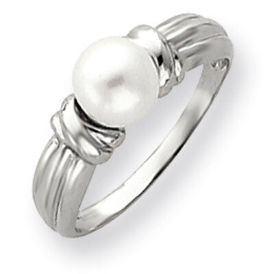 6mm Cultured Pearl Ring 14k White Gold Y4357PL, MPN: Y4357PL, 883957388984