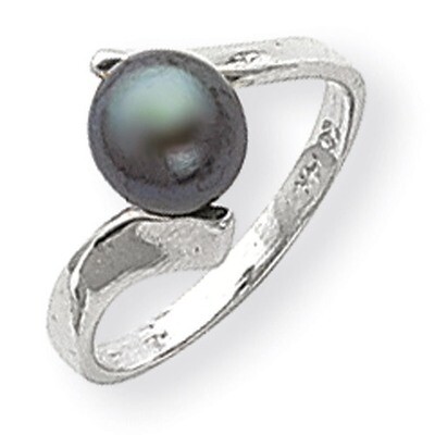 7mm Black Cultured Pearl Ring 14k White Gold Y1858BP, MPN: Y1858BP, 886774134734