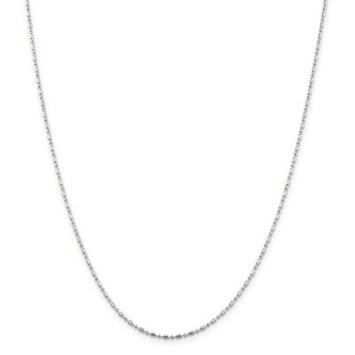 1.5mm Fancy Beaded Necklace 24 Inch Sterling Silver QK30-24, MPN: QK30-24, 883957969336
