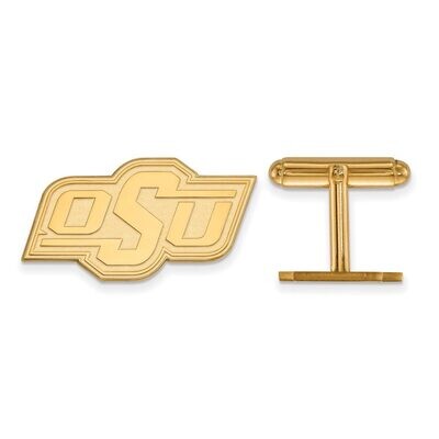 Oklahoma State University Cufflinks Gold-plated Silver GP011OKS, MPN: GP011OKS, 886774912882