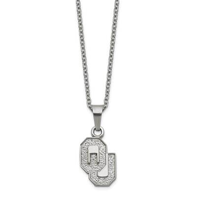 The University of Oklahoma Pendant &amp; Chain with 2 In E Stainless Steel ST516UOK, MPN: ST516UOK, 634…
