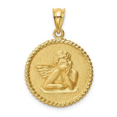 Angel Pendant 14k Gold Brushed D4547, MPN: D4547, 883957591728