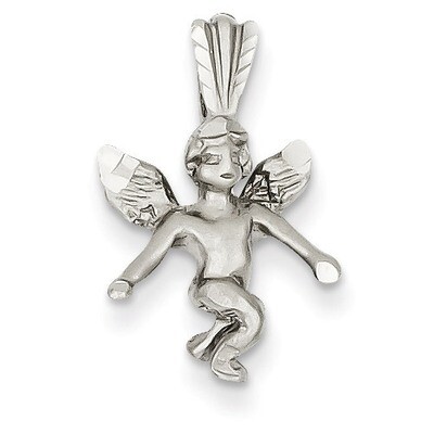 Satin Angel Pendant 14k White Gold D1510, MPN: D1510, 883957487670