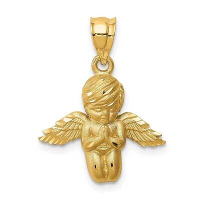 Angel Pendant 14k Gold Brushed &amp; Diamond-cut D4751, MPN: D4751, 883957838236