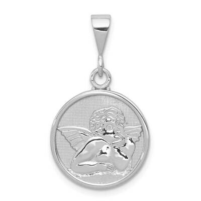 Polished &amp; Satin Angel Pendant 10k White Gold 10D1509, MPN: 10D1509,
