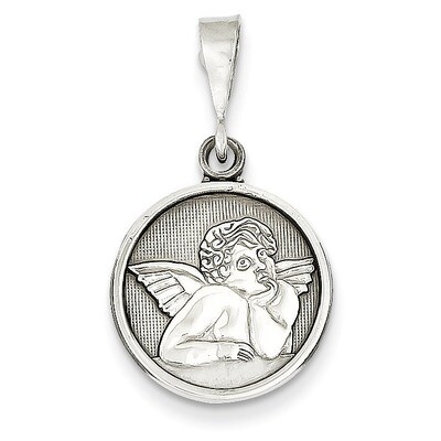 Polished &amp; Satin Angel Pendant 14k White Gold D1509, MPN: D1509, 883957430591