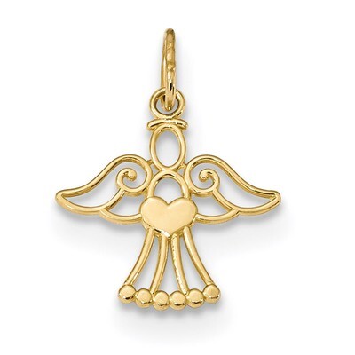 Small Angel with Heart Pendant 14k Gold Polished K5910, MPN: K5910, 883957958545