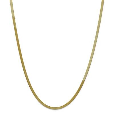 3mm Silky Herringbone Chain 22 Inch 10k Gold 10SK025-22, MPN: 10SK025-22, 191101714689