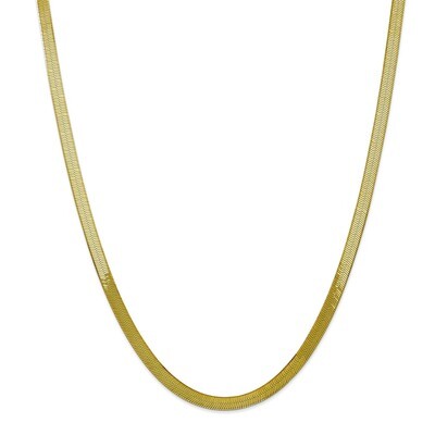 16 Inch 5.0mm Silky Herringbone Chain 10k Gold 10SK050-16, MPN: 10SK050-16, 191101601125