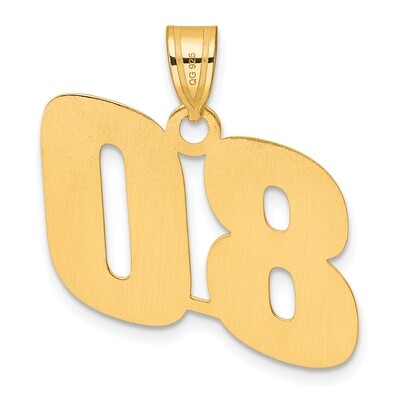 Block Number 80 Pendant 14k Gold Polished BN80, MPN: BN80, 196904078822