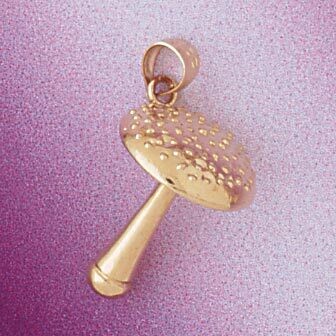 Dazzlers Jewelry Mushroom Pendant Necklace Charm Bracelet in Yellow, White or Rose Gold 6915, MPN: …