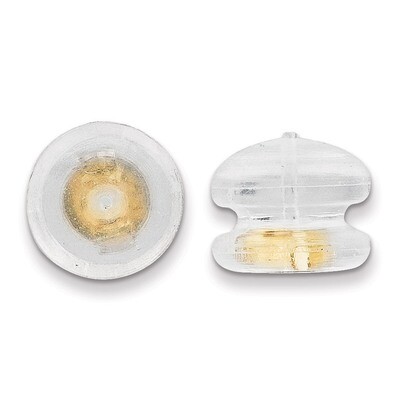 Mushroom 1 Pair Earrings Silicone Sliders 14k Gold YGSIL1, MPN: YGSIL1,