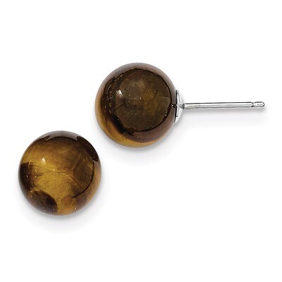 Tiger&#39;s eye Stud Earrings Sterling Silver QE6435, MPN: QE6435, 815479017158