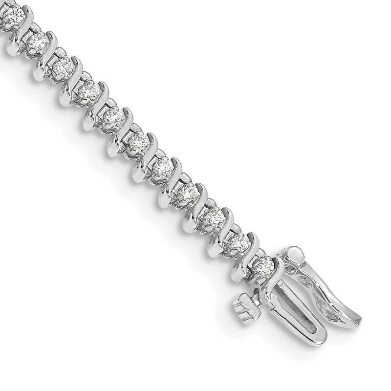 1.6mm Diamond Tennis Bracelet Mounting 14k White Gold X700W, MPN: X700W,