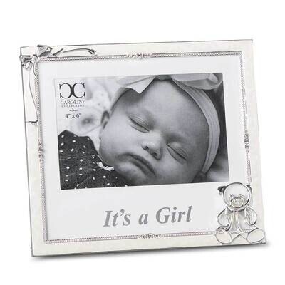 Silver-tone Ivory Enamel It&#39;s a Girl 4 x 6 Inch Picture Frame GM23608, MPN: GM23608, 89945691337