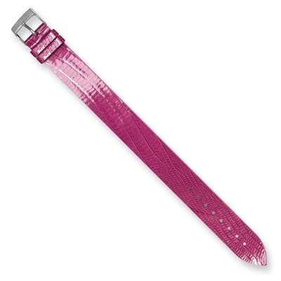 Moog Dark Pink Lizard Texture Patent Finish Calf Leather Watch Band, MPN: IT-12,