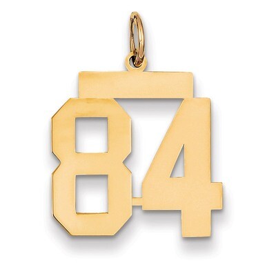Number 84 Charm 14k Gold Medium Polished LM84, MPN: LM84, 883957219509
