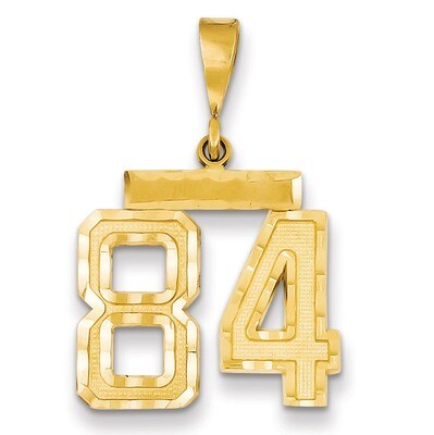 Number 84 Charm 14k Gold Medium Diamond-cut  MN84, MPN: MN84, 883957139968
