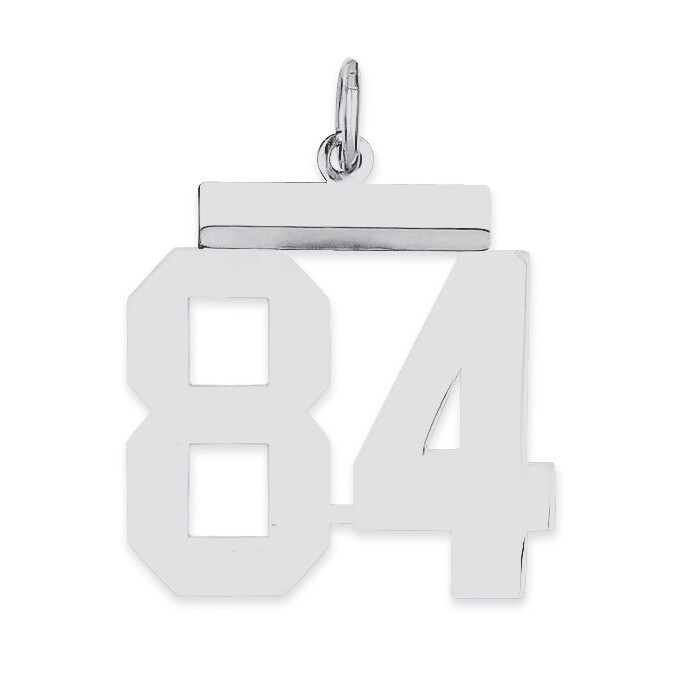 Pendant Number 84 Polished Sterling Silver Medium QMS84, MPN: QMS84, 191101278563