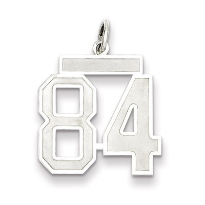 Pendant Number 84 Satin Sterling Silver Medium QPM84, MPN: QPM84, 883957127613
