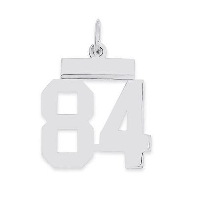 Pendant Number 84 Polished Sterling Silver Small QSS84, MPN: QSS84, 883957102283